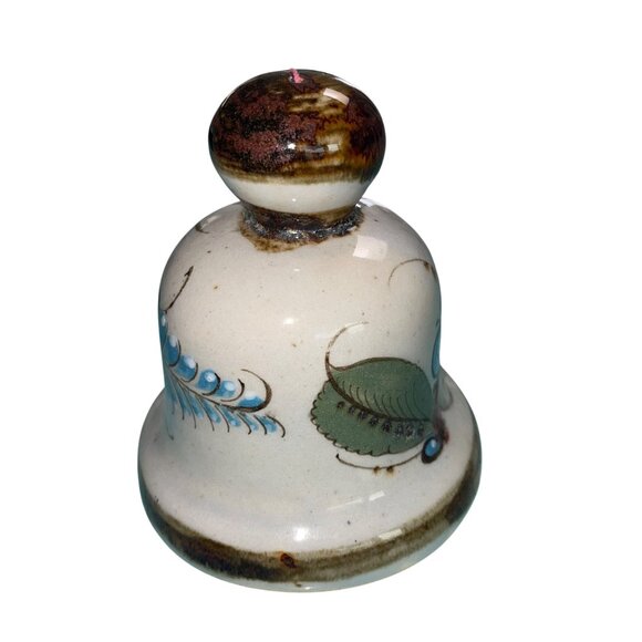 Ken Edwards Vintage Tonala Pottery Bell Folk Art Hand Painted Mexico - Picture 2 of 7